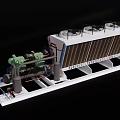 Modern refrigeration unit air conditioning unit multi-line cooling tower 3d model
