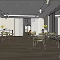 Modern reception area Vocal exchange area 3d model