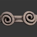 Artistic Metallic Sculptural Ring With Unique Coiled Twisted Top Design Elements