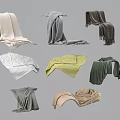 Various Colored Soft Blankets In Different Styles For Home Decoration