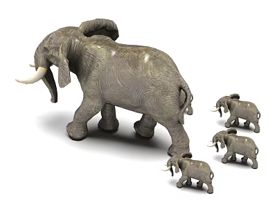 Reptile Model Collection Showcasing Adult And Baby Reptiles In Detailed Design 3d model