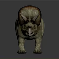 Detailed Triceratops Dinosaur 3D Model With Large Frill Sharp Horns And Realistic Skin