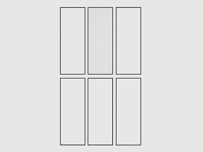 Geometric Rectangular Pattern With Six Rectangles And Grid Texture Design 3d model