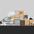 Island Display in Modern Display Stand 3d model