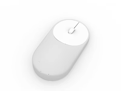 White Wireless Computer Mouse With Sleek Minimalist Design And Ergonomic Shape 3d model