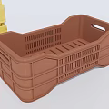 Agricultural Equipment Yellow Wooden And Brown Plastic Crates For Produce Storage And Transport