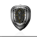 Intricate Silver Gold Ring With Ornate Metallic Patterns And Central Gemstone