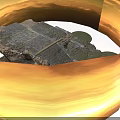 Detailed Rocky Terrain Model With Grass Areas Stone Paths And Architectural Layout