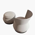 Modern Accent Chairs In Brown And White With Matching Ottomans And Plaid Design