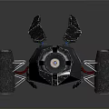 NASA Space Exploration Craft With Solar Panels Sensors And Cylindrical Structure