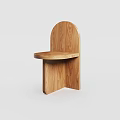 Three Wooden Dining Chairs With Minimalist Design In Different Natural Wood Tones