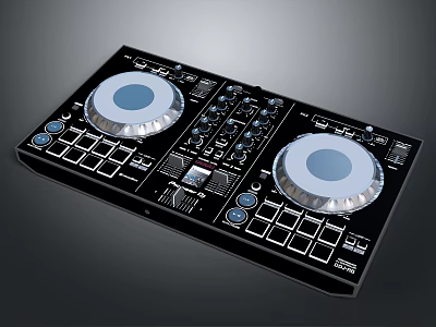 Professional DJ Controller With Dual Turntables Control Buttons And Adjustment Knobs Design 3d model