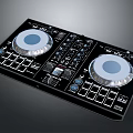 Professional DJ Controller With Dual Turntables Control Buttons And Adjustment Knobs Design