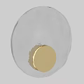 Modern Transparent Wall Lamp With Ice Crack Texture And Gold Base