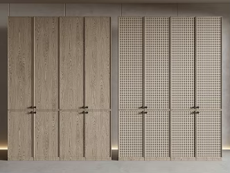 Solid wood wardrobe 3d model