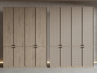 Solid wood wardrobe 3d model