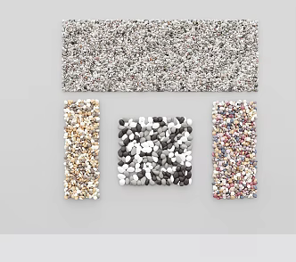 Pebbles Paving Stone Paving Landscape Stone Gravel Stone 3d model