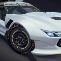White Headwind Streetrace Race Car Featuring Sleek Design Open Top Sharp Headlights and Racing Tires