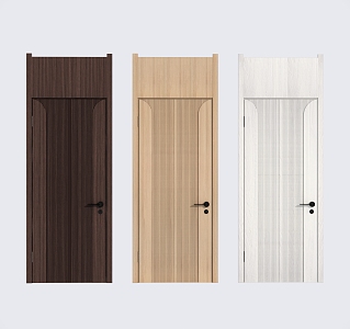 Modern swing door suit high door solid wood door 3d model