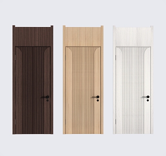 Modern swing door suit high door solid wood door 3d model