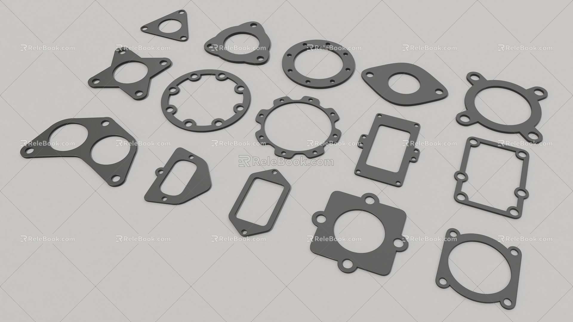 Hard Surface Mechanical Flange Fixing Pad High-tech Industrial Parts 3d model