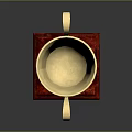 Elegant Gold Trophy With Red Base And Metal Nameplate For Daily Life Supplies