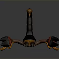 3D Rendered Black Yellow Reptile Scorpion With Large Claws And Curved Tail