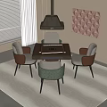 Quiet Ancient Mahjong Table 3d model