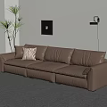 Modern three-seat sofa 3d model