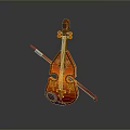 Professional Violin Musical Equipment With Wooden Bow And String Details