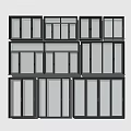 Multiple Contemporary Black Aluminum Casement Windows With Clear Glass And Stylish Frame Design