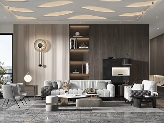 modern living room 3d model