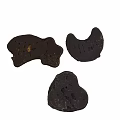 Homemade Baked Cookies In Irregular Shapes With Chocolate Stripes On Surface