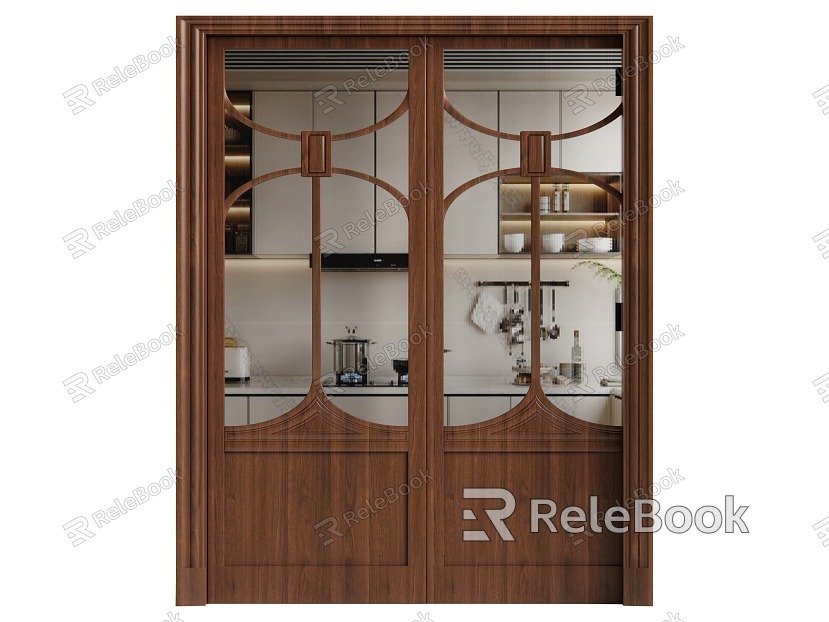 Middle style double door kitchen door model