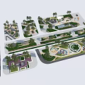 Park Landscape Design With Multiple Zones Green Spaces Walking Paths And Recreational Areas