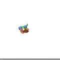 Green Seedling Growing In Soil With Pebbles Held By Hands In Blue White Striped Sleeves