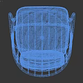 Modern Leisure Chair With Black Metal Frame Swivel Base And Gray Fabric Cushion