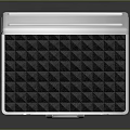 Open White Case With Black Foam Padding And Silver Handle Design