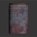 Rusty Red Metal Barrel For Hardware Tools Storage And Industrial Use 3d model