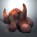 Wood and Stone Sculptural Art with Textured Spire Structures and Earthy Tones