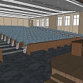 Modern Lecture Hall 3d model