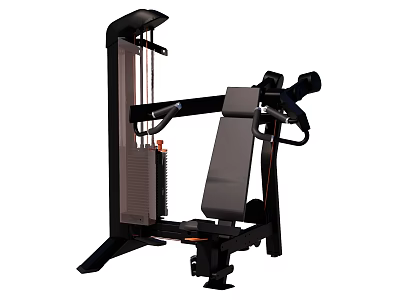 Heavy Duty Fitness Equipment For Seated Chest Press With Adjustable Seat And Ergonomic Design 3d model