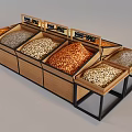 Peanut and melon seeds display shelf nut display rack display cabinet 3d model