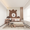 Modern Children's Room Girls Room 3d model