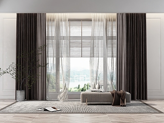 Modern Curtains 3d model