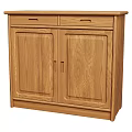 Wooden Entryway Side Cabinet With Double Doors And Drawers For Home Storage