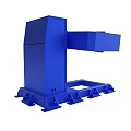 Blue Heavy Duty Industrial Mechanical Stand With Tilted Platform And Stable Base 3d model