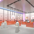 Modern Specialty Store Interior With Display Counters Product Shelves And Bright Lighting