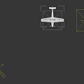 Detailed Vintage Military Aircraft Model With Camouflage Paint Cross Insignia And Number 2
