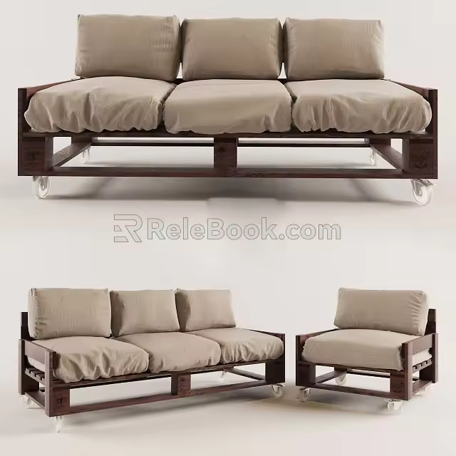 Combination sofa 3d model